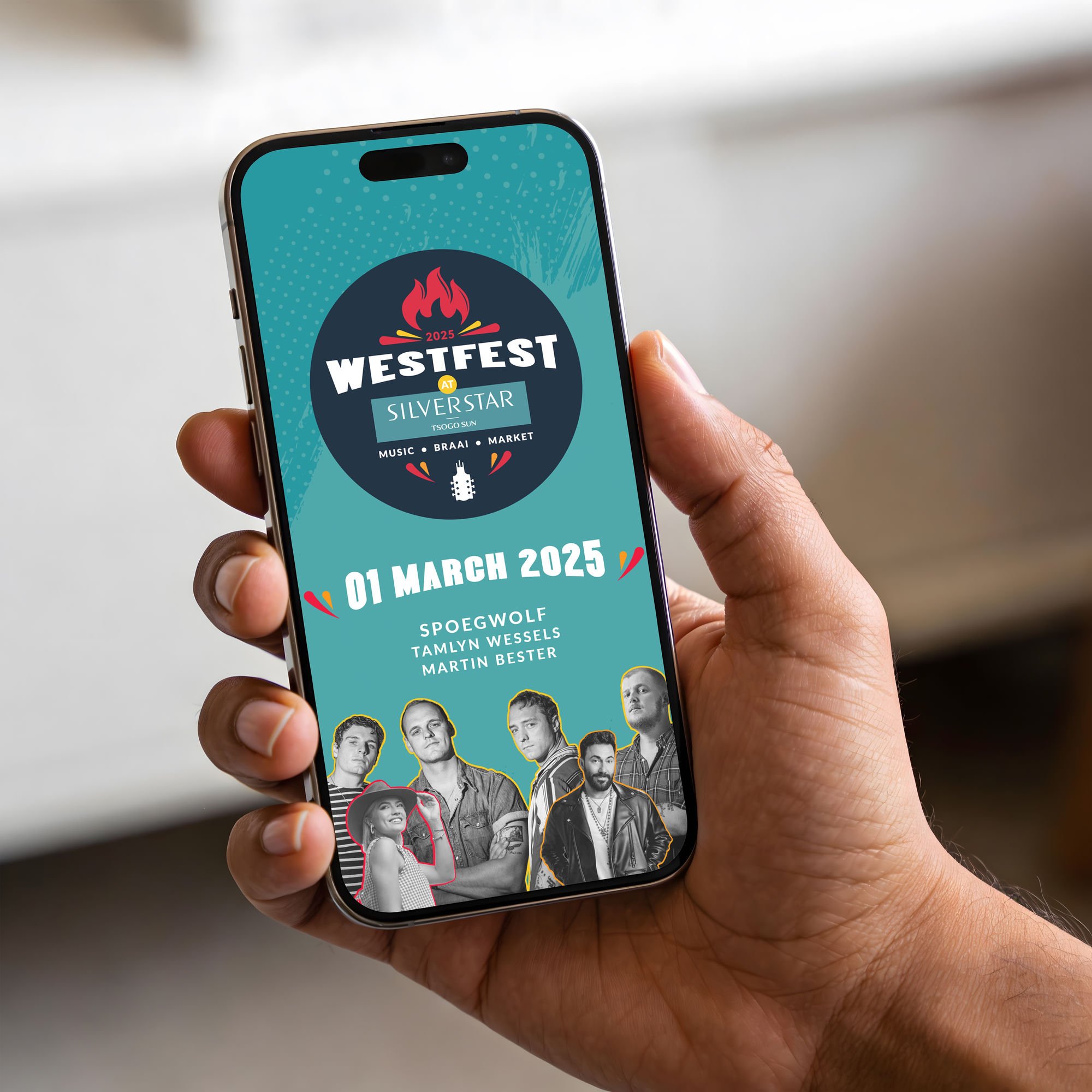 WestFest at Silverstar event creative on a phone